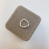 Elegant Baroque Style Freshwater Pearl Copper Ring For Women Geometric Adjustable Fashion Ring