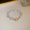 Elegant Baroque Style Geometric Imitation Pearl Alloy Women'S Bracelets Necklace