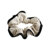 Elegant Black And White Color Block Cloth Scrunchie Handmade Cartoon Style Hair Ring For Women Simple Hair Tie Headwear