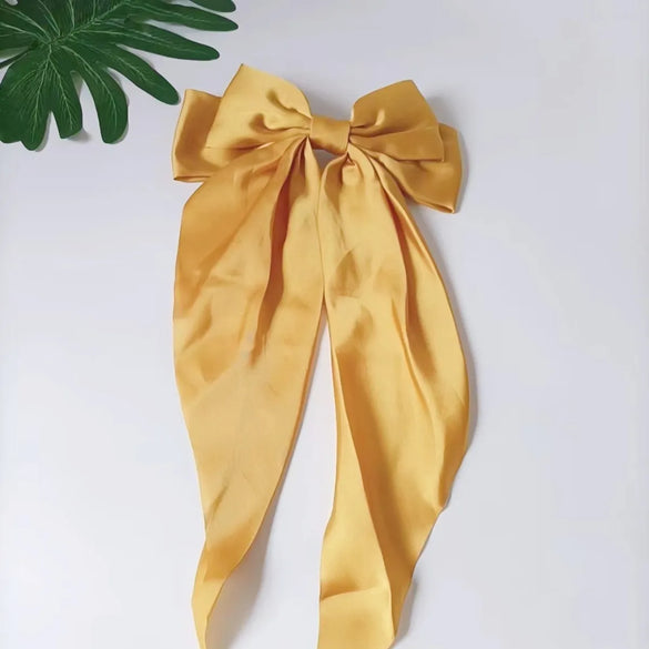 Women'S Elegant Bow Knot Satin Hair Clip