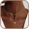 Elegant Bow Pendant Necklace For Women Copper Electroplated Thin Chain Cute Pattern Jewelry Gift