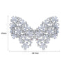 Elegant Butterfly Word Hair Clip For Women Copper Hair Accessory With Zircon Inlay Fashion Hair Jewelry