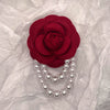 Elegant Camellia Imitation Pearl Unisex Brooches