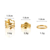 Elegant Classic Style Commute Solid Color 304 Stainless Steel 18K Gold Plated Open Rings Rings In Bulk