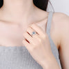 Elegant Classic Style Flower Sterling Silver Gra Plating Inlay Moissanite 18k Gold Plated Rings