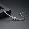 Elegant Copper Geometric Disc Bracelet With Micro Paved Zircon Electroplated Fashion Jewelry For Women
