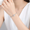 Elegant Copper Geometric Disc Bracelet With Micro Paved Zircon Electroplated Fashion Jewelry For Women