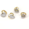 Elegant Copper Heart Shaped Micro Pave Zircon Earrings Sweet Simple Heart Pattern Earrings For Women