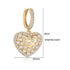 Elegant Copper Inlaid Pearl Heartshaped Earrings For Women