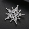 Elegant Copper Star Brooch Pin For Women Fashion Jewelry Accessory With Zircon Color Detail