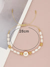 Elegant Cross Star Heart Shape Freshwater Pearl Brass Bracelets