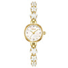 Elegant Crystal Alloy Bracelet Quartz Watch For Women With Round Dial