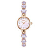 Elegant Crystal Alloy Bracelet Quartz Watch For Women With Round Dial