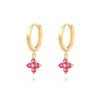 Elegant Daily Workplace Lucky Grass Clover Flower Geometric S925 Sterling Silver Earrings With Inlaid Zircon