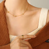 Elegant Daisy Flower Design Titanium Steel Gold Plated Women's Necklace With Electroplating Treatment