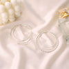 Elegant Double Ring Earrings For Women Alloy Electroplated Simple Geometric Fashion All Match Piercing Earrings