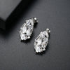 Elegant Drop Earrings With Sparkling Zircon Crystals Copper Dangle Jewelry For Women