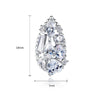 Elegant Drop Earrings With Sparkling Zircon Crystals Copper Dangle Jewelry For Women