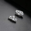 Elegant Drop Earrings With Sparkling Zircon Crystals Copper Dangle Jewelry For Women