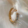Elegant Enamel Petal Pattern Bracelet With Plated Finish Minimalist Refined Fashion Jewelry Accessory
