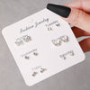 Elegant Fairy Women's Ear Studs And Combination Earrings Alloy Stainless Steel Heart Pattern Electroplating