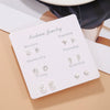 Elegant Fairy Women's Ear Studs And Combination Earrings Alloy Stainless Steel Heart Pattern Electroplating