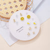 Elegant Fairy Women's Ear Studs And Combination Earrings Alloy Stainless Steel Heart Pattern Electroplating