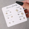Elegant Fairy Women's Ear Studs And Combination Earrings Alloy Stainless Steel Heart Pattern Electroplating