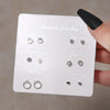 Elegant Fairy Women's Ear Studs And Combination Earrings Alloy Stainless Steel Heart Pattern Electroplating