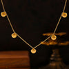 Elegant Fan Shaped Small Shell Pendant Clavicle Chain For Women Titanium Steel Plated 18K True Gold Electroplating Treatment Geometric Pattern