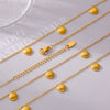 Elegant Fan Shaped Small Shell Pendant Clavicle Chain For Women Titanium Steel Plated 18K True Gold Electroplating Treatment Geometric Pattern