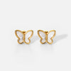 Elegant Fashion Butterfly Shape Stainless Steel Earrings For Women With Electroplating In Geometric Style And Animal Pattern