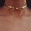 Elegant Fashion Fishbone Chain New Sequin Short Clavicle Necklace Chain Necklace