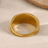 Elegant Fashion French Retro Light Luxury Ring Jewelry Stainless Steel 18K Gold Plated Geometric Design