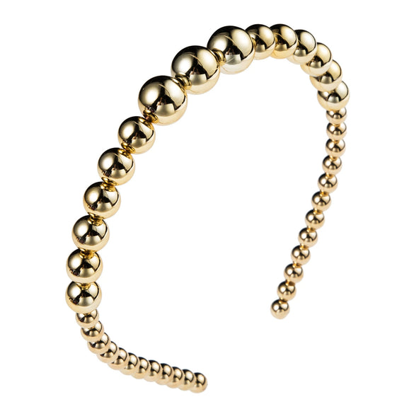 Elegant Fashion Pearl Headband For Women Alloy Electroplated Geometric Hair Accessory