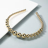 Elegant Fashion Pearl Headband For Women Alloy Electroplated Geometric Hair Accessory