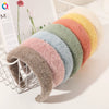 Elegant Faux Mink Plush Headband For Women Handmade Geometric Warm Hair Accessory For Autumn And Winter