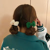 Elegant Flannel Heart Bow Hair Band Handmade Simple Versatile Lotus Root Rope Style Hair Accessory For Women