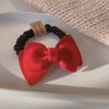Elegant Flannel Heart Bow Hair Band Handmade Simple Versatile Lotus Root Rope Style Hair Accessory For Women