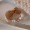 Elegant Flannel Heart Bow Hair Band Handmade Simple Versatile Lotus Root Rope Style Hair Accessory For Women