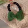 Elegant Flannel Heart Bow Hair Band Handmade Simple Versatile Lotus Root Rope Style Hair Accessory For Women