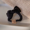 Elegant Flannel Heart Bow Hair Band Handmade Simple Versatile Lotus Root Rope Style Hair Accessory For Women