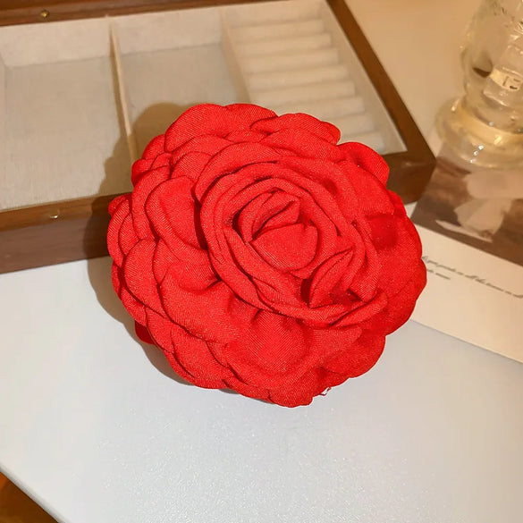 Elegant Flower Cloth Hair Claws