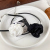Elegant Flower Cloth Wax Rope Women'S Choker
