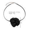 Elegant Flower Cloth Wax Rope Women'S Choker