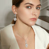 Elegant Flower Copper Zircon Pearl Earrings Fashion Jewelry For Women With Electroplated Finish