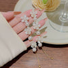 Elegant Flower Pearl Copper Earrings For Women