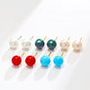 Elegant Geometric Alloy Imitation Pearl Earrings For Women With Simple Retro Styling