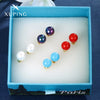 Elegant Geometric Alloy Imitation Pearl Earrings For Women With Simple Retro Styling