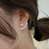 Elegant Geometric Alloy Inlay Artificial Pearl Rhinestone Earrings